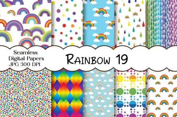 Download Rainbow Digital Paper Pack - Digital Collection