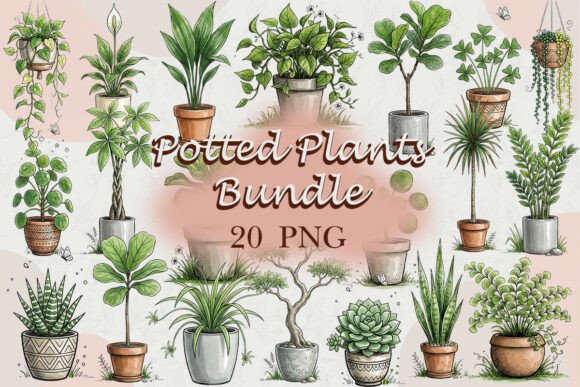 Download Potted Plants Bundle PNG - Plants Collection