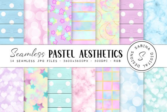 Download Pastel Aesthetics Seamless Digital Paper - Digital Collection