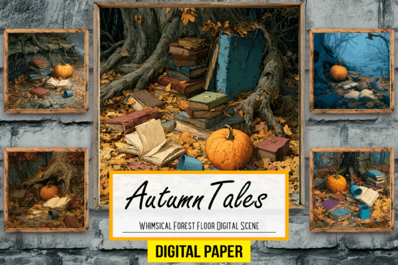 Download Whimsical Forest Floor Digital Scene Art - Digital Collection